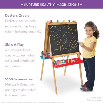 Melissa & Doug Deluxe Standing Art Easel with Adjustable Features