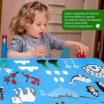 Engaging Polar Animals Flannel Felt-Board Set for Kids