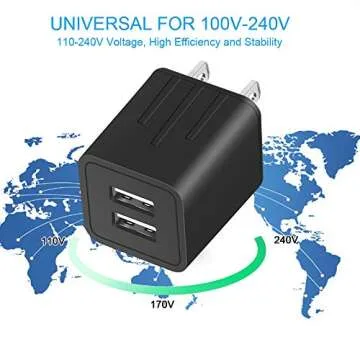 Phone Charger, YOKERSU Nylon Braided Cable Fast Charging 2Pack 6ft Data Sync Transfer Cord 2 Port Plug Wall Charger(ETL Listed) Compatible with Phone 13 12 11 Pro Max XS XR X 8 7 Plus Pad