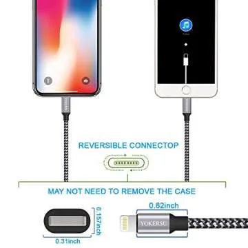 Phone Charger, YOKERSU Nylon Braided Cable Fast Charging 2Pack 6ft Data Sync Transfer Cord 2 Port Plug Wall Charger(ETL Listed) Compatible with Phone 13 12 11 Pro Max XS XR X 8 7 Plus Pad