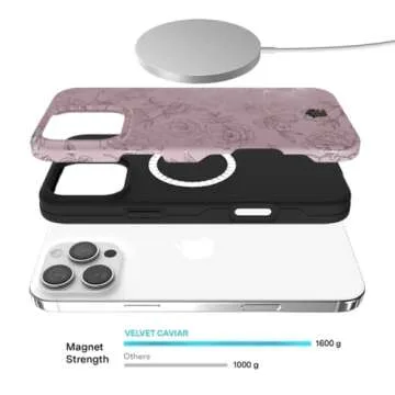 Stylish VELVET CAVIAR iPhone 16 Pro Case Floral Design