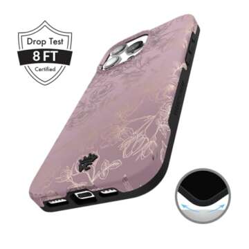 Stylish VELVET CAVIAR iPhone 16 Pro Case Floral Design