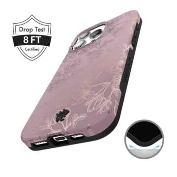 Stylish VELVET CAVIAR iPhone 16 Pro Case Floral Design