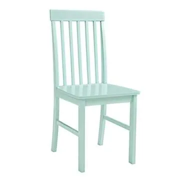 Walker Edison Modern Color Dining Room Table and Chair Set Small Space Living Kitchen, Dining Set, 48 Inch, 4 Person, White and Sage Green