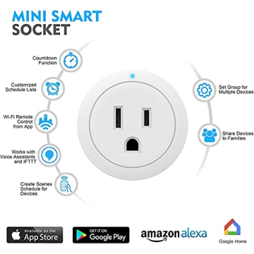 Smart Plug ESICOO for Alexa & Google Home - Easy Setup