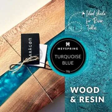 MEYSPRING Turquoise Blue Mica Powder for Resin Art