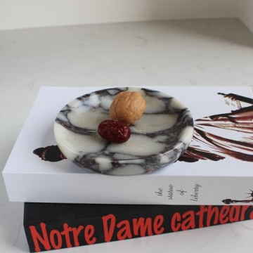 Calacatta Viola Marble Jewelry Dish - Elegant Trinket Holder