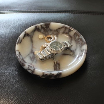 Calacatta Viola Marble Jewelry Dish - Elegant Trinket Holder