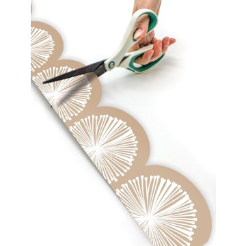 Natural Poms Scalloped Border Trim - Versatile Classroom Decor