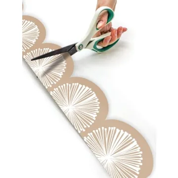 Natural Poms Scalloped Border Trim - Versatile Classroom Decor