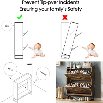 Stylish Maupvit Shoe Storage Cabinet for Organized Entryway