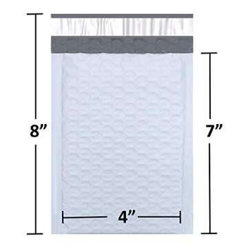 SALES4LESS #000 Poly Bubble Mailers 4X8 Inches Padded Envelope Mailer Waterproof Pack of 500,