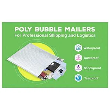 SALES4LESS #000 Poly Bubble Mailers 4X8 Inches Padded Envelope Mailer Waterproof Pack of 500,