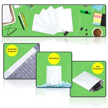 SALES4LESS #000 Poly Bubble Mailers 4X8 Inches Padded Envelope Mailer Waterproof Pack of 500,