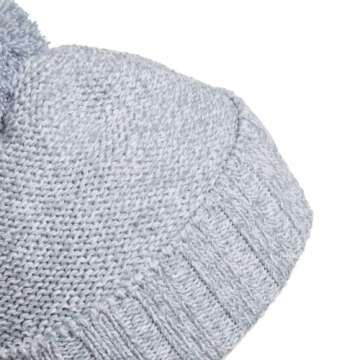 adidas Men's Recon Ballie Pom Tall Fit Fold Beanie Discontinued, White-Light Grey Heather Twist/Black/White, One Size