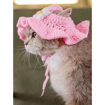 QWINEE Cartoon Design Knit Cute Dog Hat Soft Cat Hat Rabbit Hat Halloween Christmas Party Costume He...