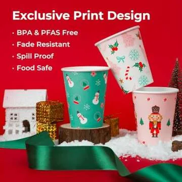 Durable Disposable Christmas Coffee Cups for Holiday Cheers