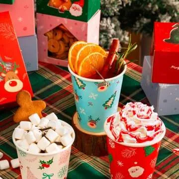 Durable Disposable Christmas Coffee Cups for Holiday Cheers