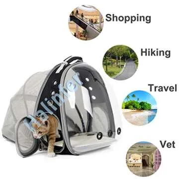 Expandable Cat Backpack Carrier for Travel and Outdoor Adventures