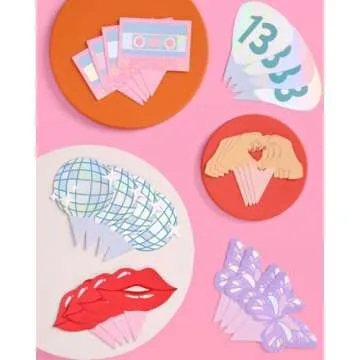 xo, Fetti Eras Party Cupcake Toppers - 24 pcs | Concert Party Cake Decoration, Bachelorette Decor, Birthday Food Supplies, Bridesmaid Cupcake Accessory