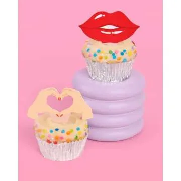 xo, Fetti Eras Party Cupcake Toppers - 24 pcs | Concert Party Cake Decoration, Bachelorette Decor, Birthday Food Supplies, Bridesmaid Cupcake Accessory