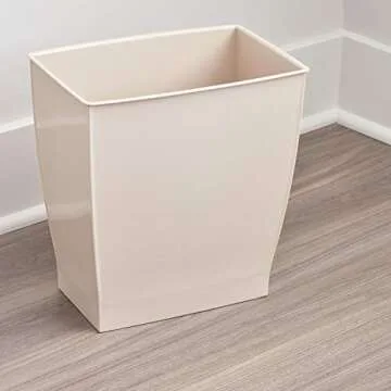 iDesign Mono Spa Rectangular Trash Can - Compact, Stylish & Durable