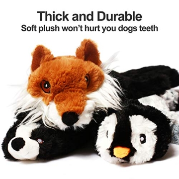 Durable Plush Dog Toys with Squeakers – No Mess & Fun