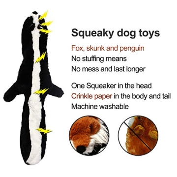 Durable Plush Dog Toys with Squeakers – No Mess & Fun