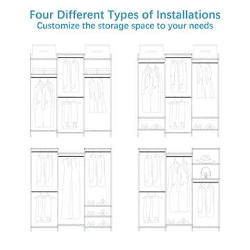 VIPEK V5 Portable Closet Wardrobe Heavy Duty Clothes Rack Freestanding Metal Clothing Rack, White
