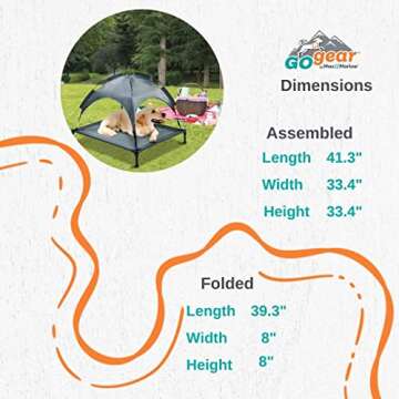Go Gear Outdoor Dog Bed with Canopy for Pets