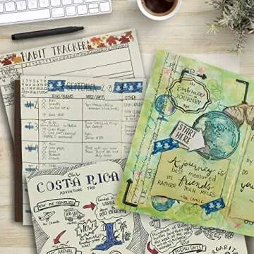 WANDERINGS A5 Leather Travelers Notebook Refillable Journal