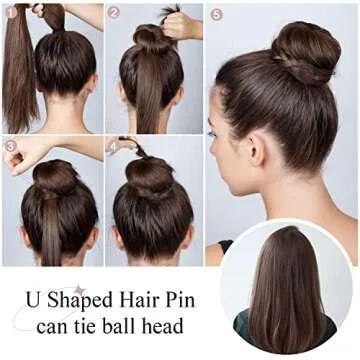 U Shaped Hair Pins, IKOCO 2.4inch Bun Hair Pins for Women with Storage Box, Gold