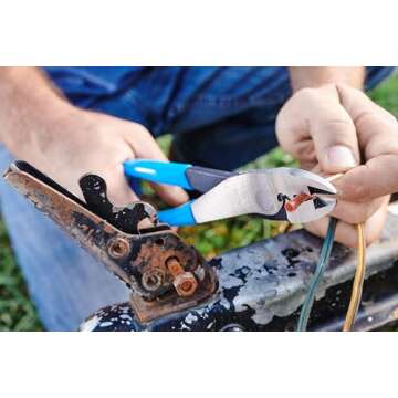 Channellock 909 9.5-Inch Wire Crimping Tool | Electrician's Terminal Crimp Pliers with Cutter are Designed for Insulated and Non-Insulated Connections