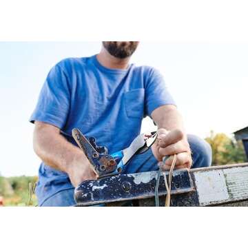 Channellock 909 9.5-Inch Wire Crimping Tool | Electrician's Terminal Crimp Pliers with Cutter are Designed for Insulated and Non-Insulated Connections