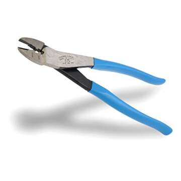 Channellock 909 9.5-Inch Wire Crimping Tool | Electrician's Terminal Crimp Pliers with Cutter are Designed for Insulated and Non-Insulated Connections
