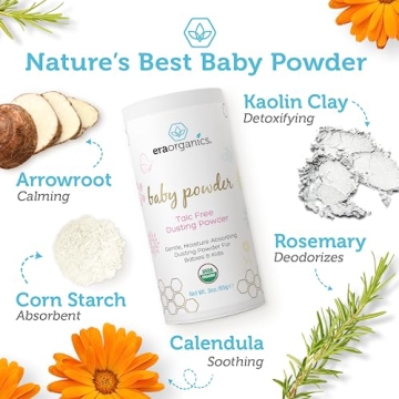 USDA Organic Baby Powder Talc-Free for Newborns