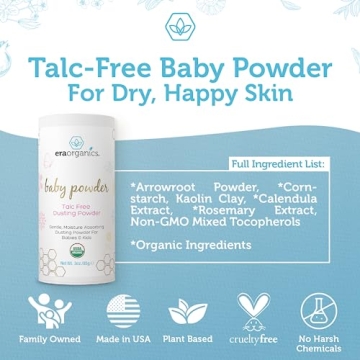 USDA Organic Baby Powder Talc-Free for Newborns