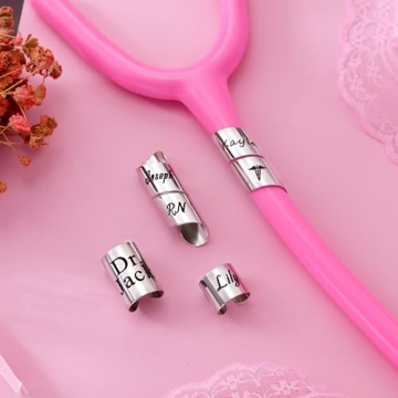 Personalized Stethoscope ID Charm for Healthcare Professionals