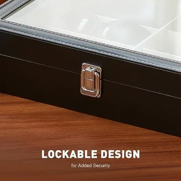 CO-Z Leather Multi Sunglasses Organizer for Women Men, Eyeglasses Eyewear Display Case with 8 Slots, Jewelry Watch Organizer, Sunglasses Jewelry Collection Case, Sunglass Glasses Storage Holder Box