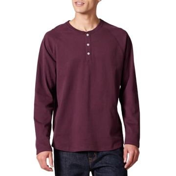 Amazon Essentials Men's Regular-Fit Long-Sleeve Henley Shirt (Available in Big & Tall)