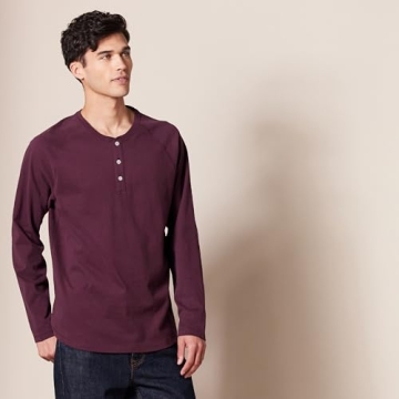 Amazon Essentials Men's Regular-Fit Long-Sleeve Henley Shirt (Available in Big & Tall)