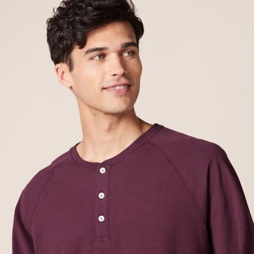 Amazon Essentials Men's Regular-Fit Long-Sleeve Henley Shirt (Available in Big & Tall)