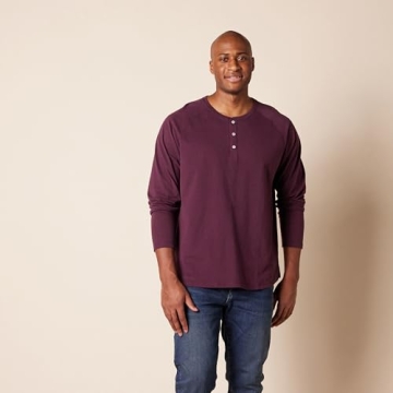 Amazon Essentials Men's Regular-Fit Long-Sleeve Henley Shirt (Available in Big & Tall)