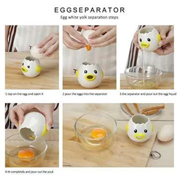 Cute Ceramic Egg Separator for Effortless Baking