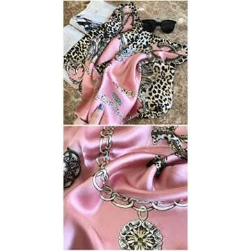 YMXHHB Silk Like Scarf Neck Scarves Women’s Large Square Satin Hair Scarf 35 x 35 inches (Ac06)