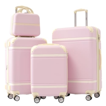 Merax Luggage Set: 4-Piece Hard Shell Suitcase with Cosmetic Case