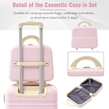 Stylish Merax Luggage Set, 3-Piece Set with Cosmetic Case
