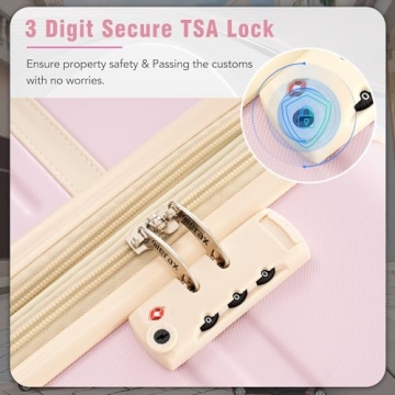 Stylish Merax Luggage Set, 3-Piece Set with Cosmetic Case