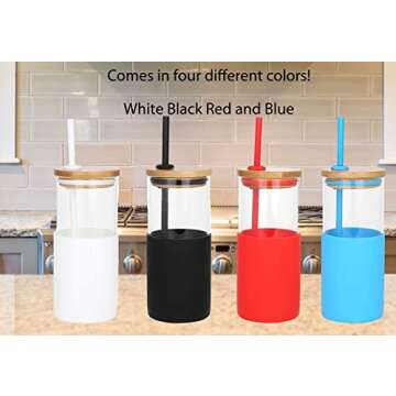 Vastigo Glass Tumbler Set | Eco-Friendly & Stylish 18 oz