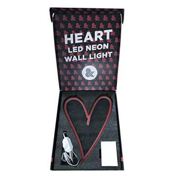 Amped & Co Heart LED Neon Light - Vibrant Home Decor